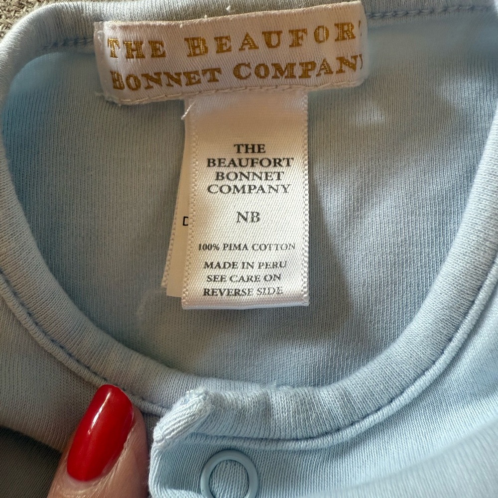 The Beaufort Bonnet Company Light Blue newborn gown - Picture 2 of 3